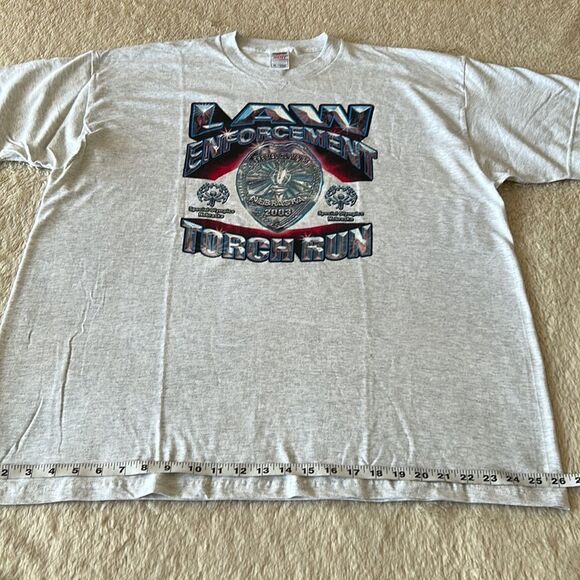 Law Enforcement torch run short sleeve shirt gray size 2XL - Picture 9 of 16